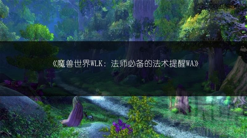《魔兽世界WLK:法师必备的法术提醒WA》