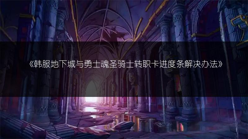 《韩服地下城与勇士魂圣骑士转职卡进度条解决办法》
