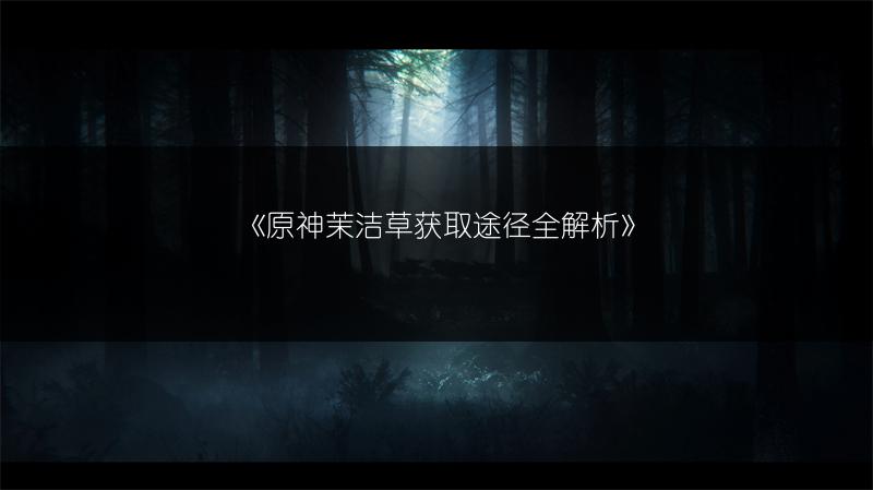 《原神茉洁草获取途径全解析》