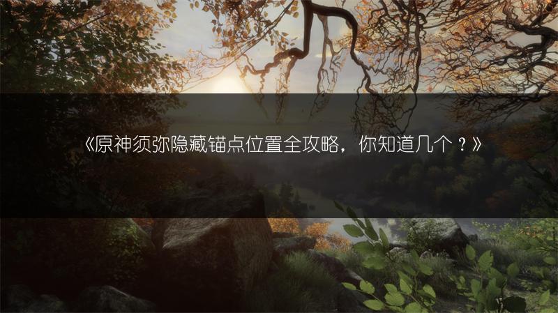 《原神须弥隐藏锚点位置全攻略，你知道几个？》