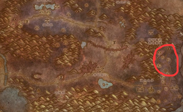 魔兽世界血色领地废墟在哪