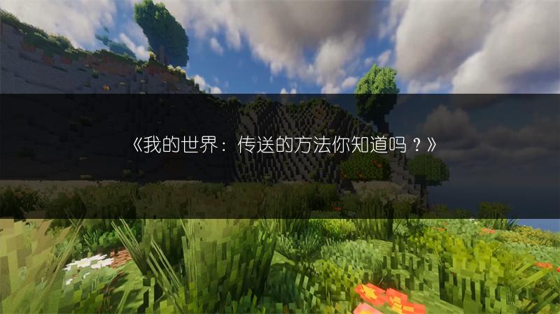 《我的世界：传送的方法你知道吗？》