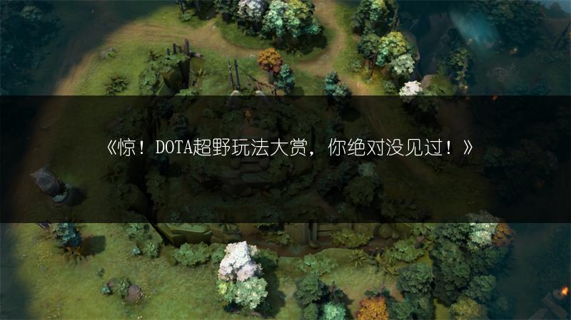 《惊！DOTA超野玩法大赏，你绝对没见过！》